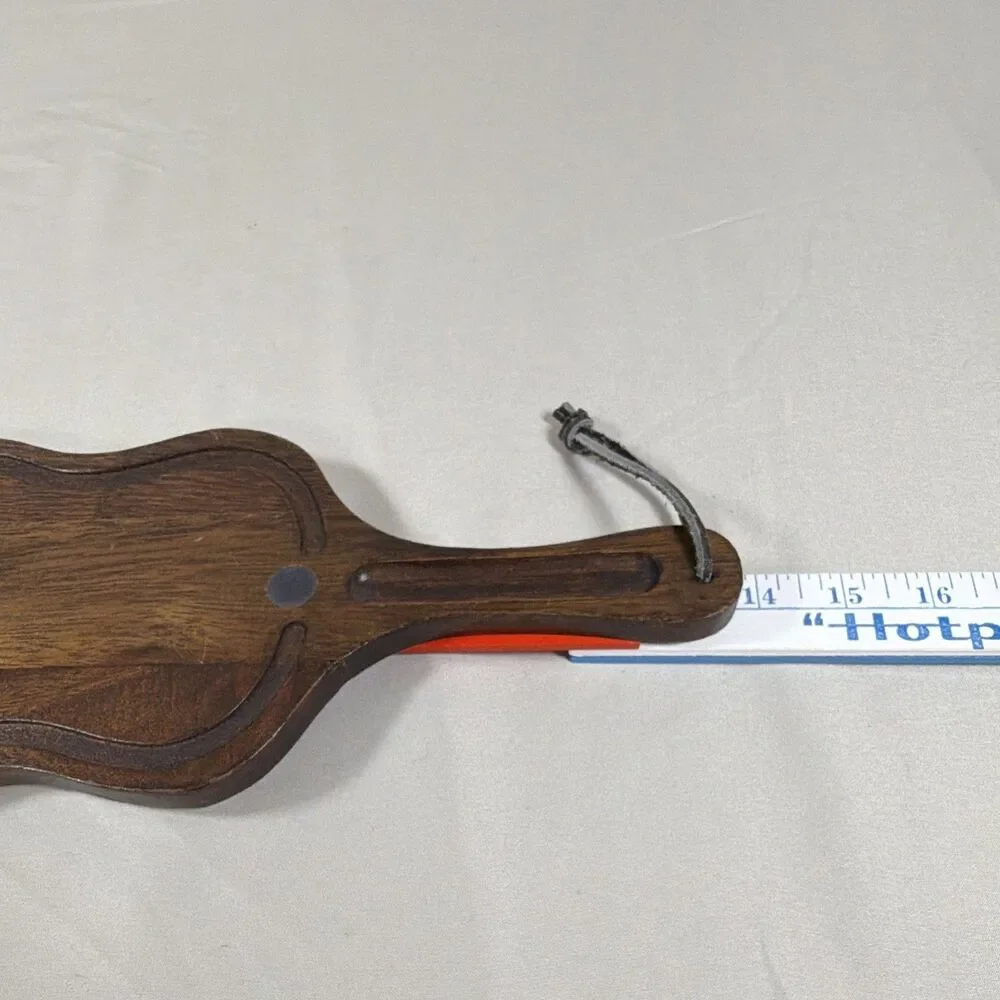 Vintage Norleans Taiwan Wood Guitar Shaped Cutting Cheese Board 14